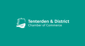 New Tenterden & District Chamber of Commerce logo deisgned by Lunar Works shown in event green colour.